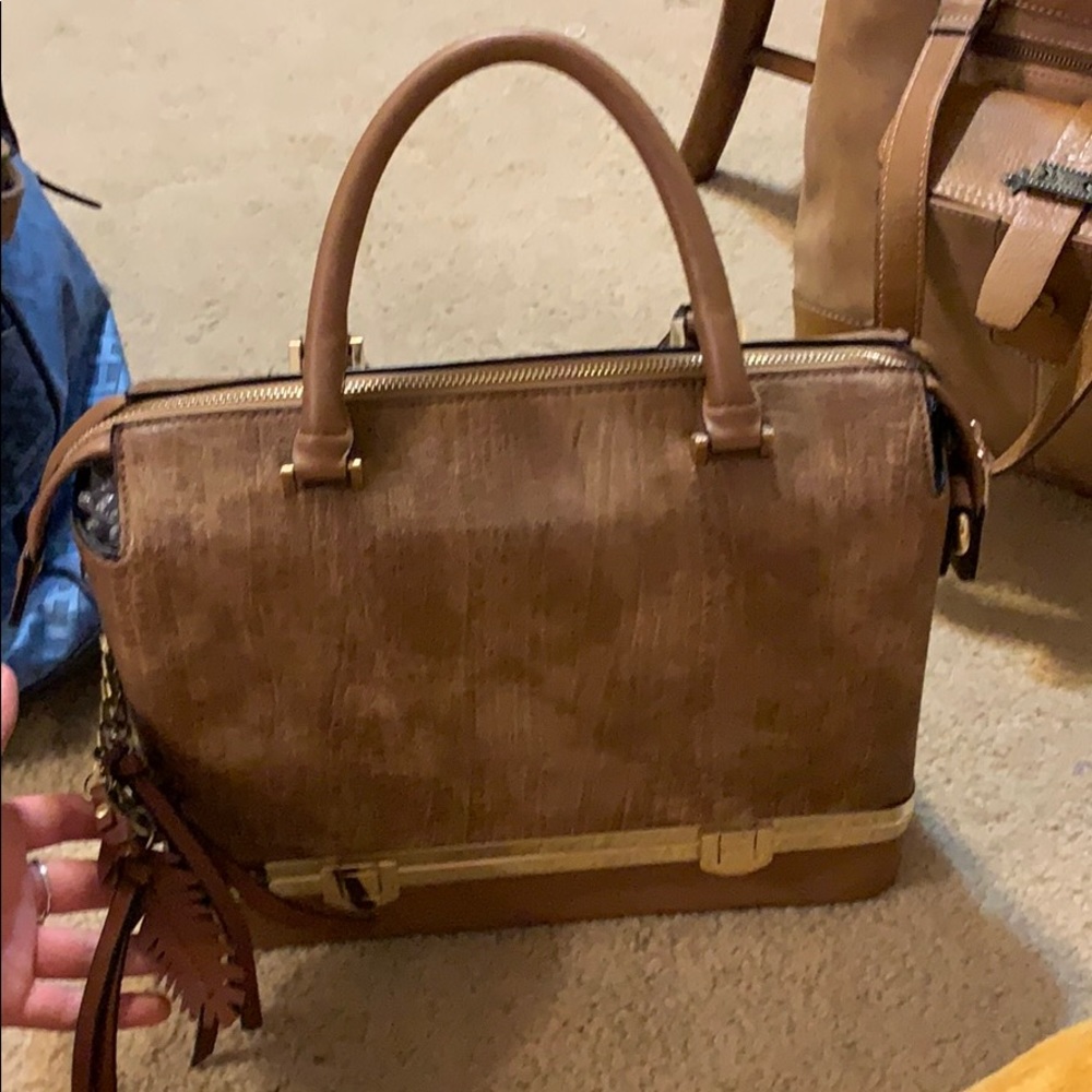 Brown leather purse